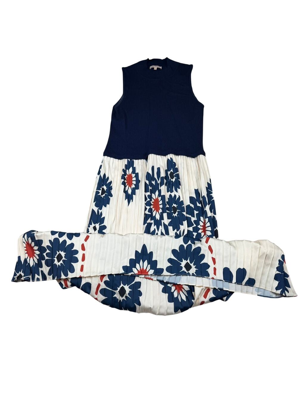 Skies Are Blue Floral Pleated Dress Size M